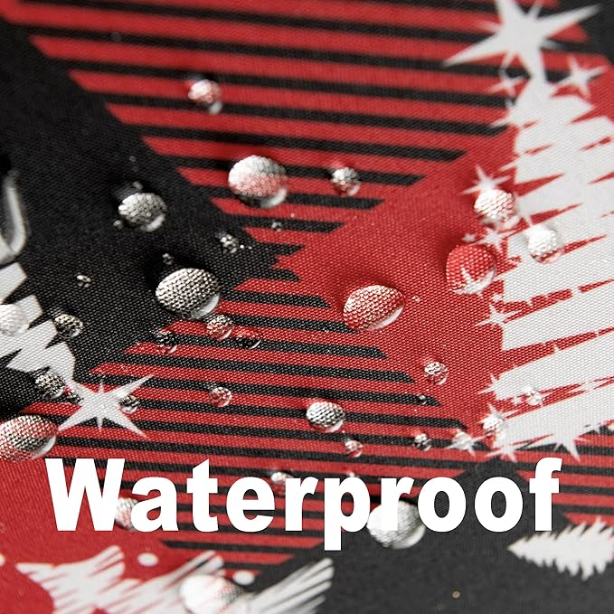 Classic Gingham Buffalo Xmas Tablecloth Fabric - Oblong 58x144 Inch Water Proof Checkered Table Cloth for Indoor Outdoor - Red Christmas Tree Table Cover for Christmas, Holiday, New Year
