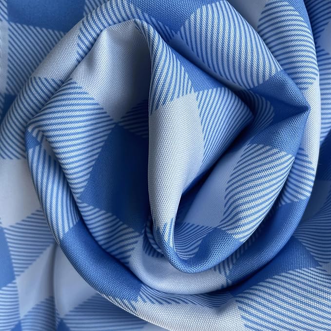 Classic Gingham Plaid Tablecloth Fabric - Rectangular 58x102 Inch Water Resistant Checked Table Cloth for Indoor/Outdoor Use - Table Cover for Kitchen, Picnics, Gardens, and Parties