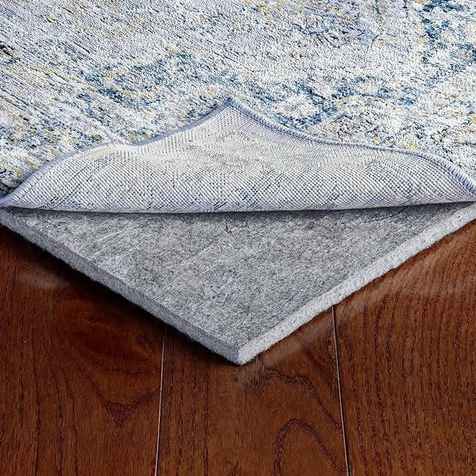 RUGPADUSA - Dual Surface - 4'x6' - 1/2" Thick - Felt + Rubber - Non-Slip Backing Rug Pad - Adds Comfort and Protection - for Hard Surface Floors