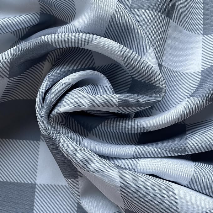 Classic Gingham Tablecloth Fabric - Oblong 58x120 Water Resistant Chequered Pattern Table Cloth for Indoor/Outdoor Use - Tabletop Cover for Birthday, Picnics, Gardens, and Parties