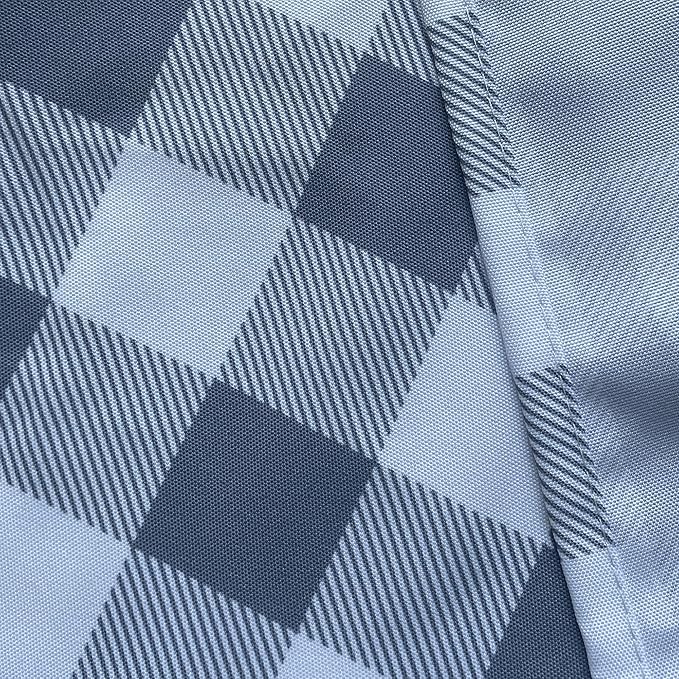 Classic Gingham Plaid Tablecloth Fabric - Rectangular 58x102 Inch Water Resistant Checked Table Cloth for Indoor/Outdoor Use - Table Cover for Kitchen, Picnics, Gardens, and Parties