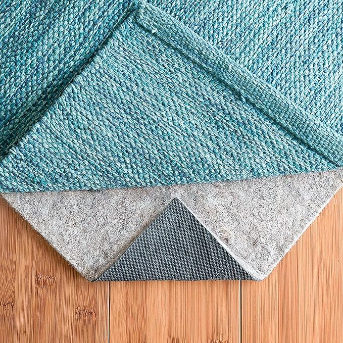RUGPADUSA - Dual Surface - 5'3" x 7'6" - 1/4" Thick - Felt + Rubber - Non-Slip Backing Rug Pad - Safe for All Floors