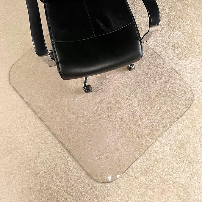 [Upgraded Version] Crystal Clear 1/5" Thick 54" x 32" Heavy Duty Hard Chair Mat, Can be Used on Carpet or Hard Floor