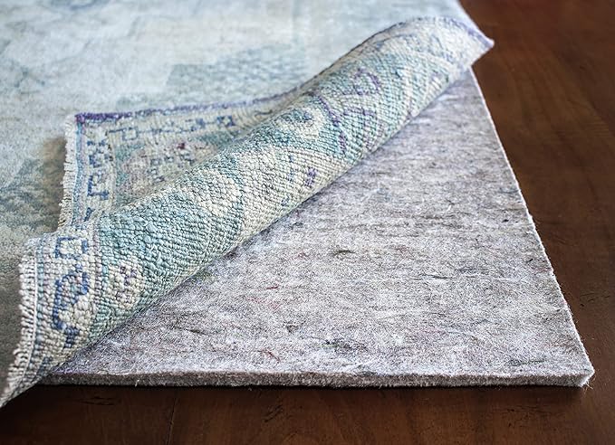 RUGPADUSA - Dual Surface - 9'10" x 12'10" - 3/8" Thick - Felt + Rubber - Enhanced Non-Slip Rug Pad - Adds Comfort and Protection - for Hard Surface Floors