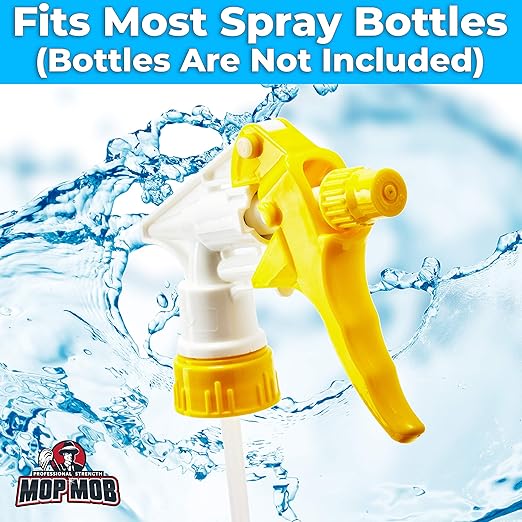 Leak-Free, Chemical Resistant Spray Head 5 Pk Industrial Spray Heads Only (No Bottles) for Auto/Car Detailing, Window Cleaning and Janitorial Supply. Heavy Duty Low-Fatigue Trigger and Nozzle.